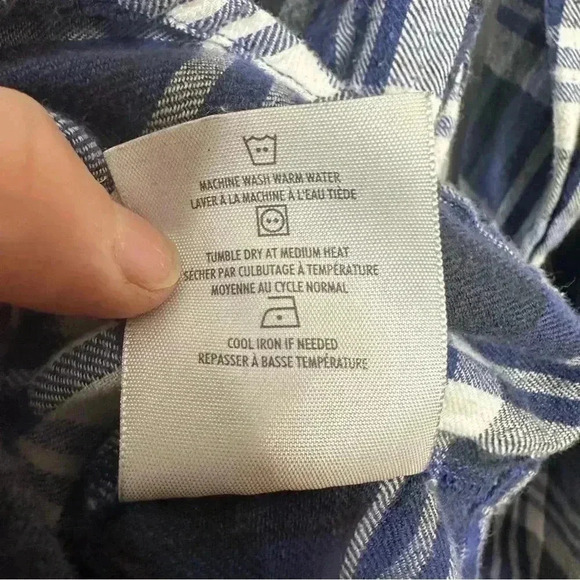 Wind River Button Up Plaid Shirt Front Pockets Blue / White / Black Size XL - Picture 10 of 16